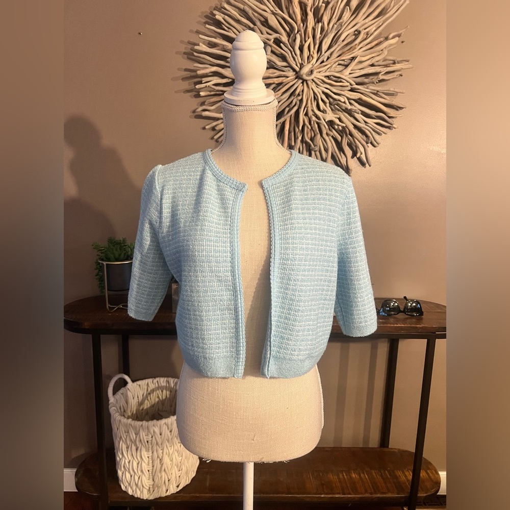 NWOT Zara‎ Sky Blue Knit Cardigan